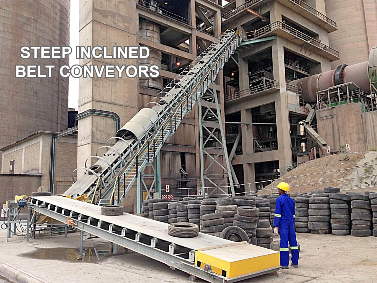 steep inclined belt conveyor